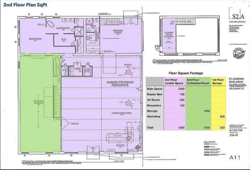 Floor-plan of the Downtown Artist Loft