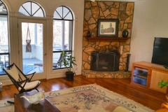 wood burnign fireplace at this RTP Home for sale