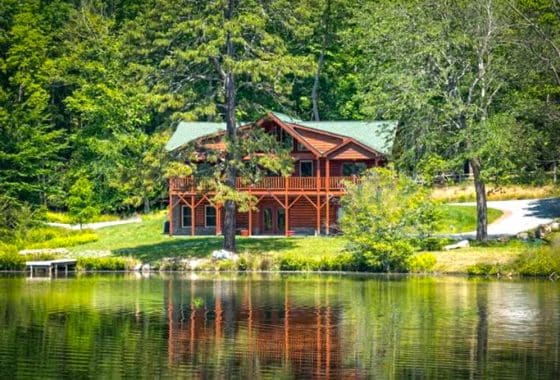 logfront log home in mills river nc