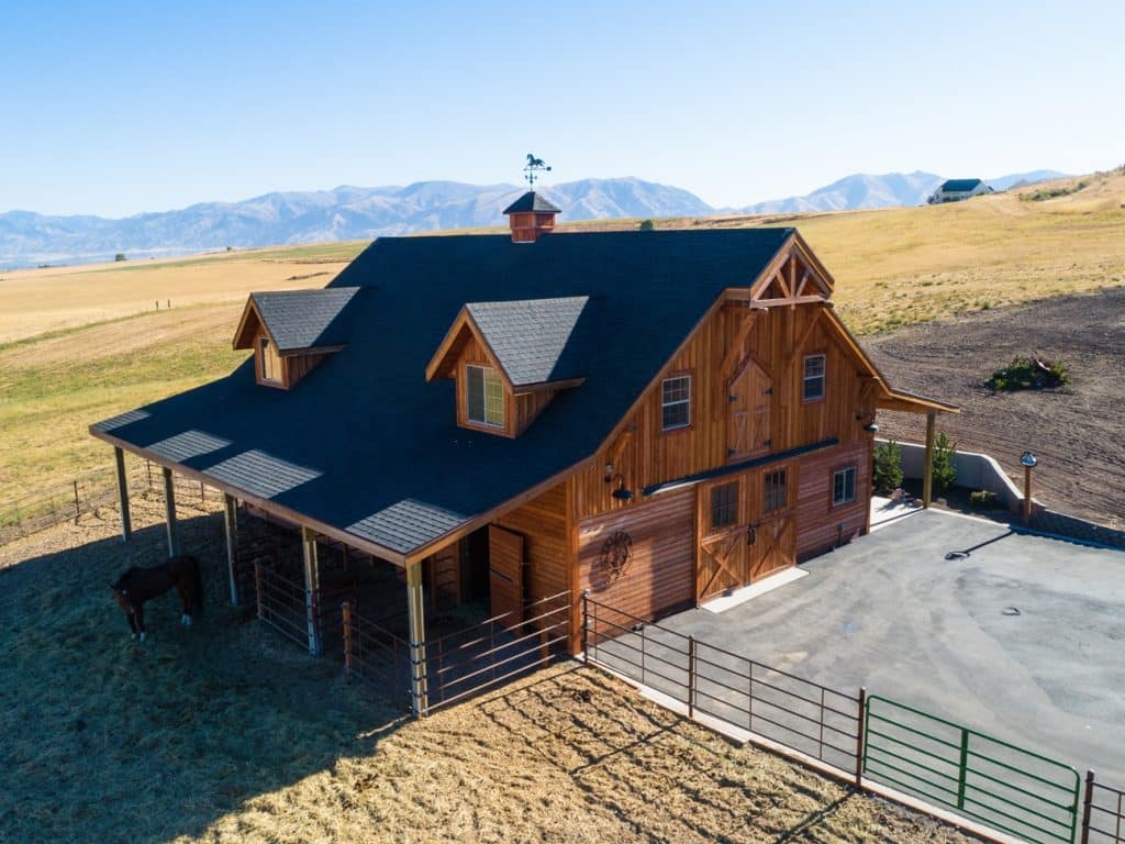 horse barn at this horse property for sale
