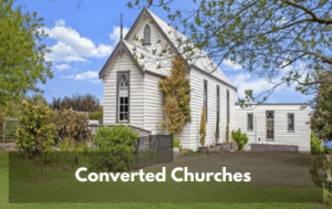 Converted churches are sought after. This is a great example of one.