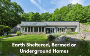 Great example of an earth-sheltered-bermed or underground home.