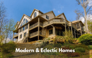 Puikus parduodamų modernių ir eklektiškų namų pavyzdys.