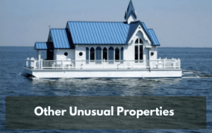 This floating chapel is a great example of other unusual properties for sale.