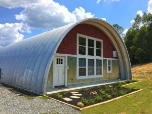Exterior of the stagni Can Quonset Hut
