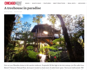 Press coverage for the Hawaii Volcano Treehouse