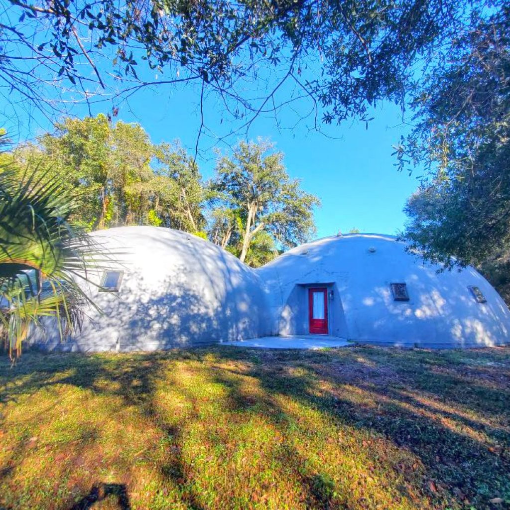 Wooded setting of the Monolithic Dome Home for Sale