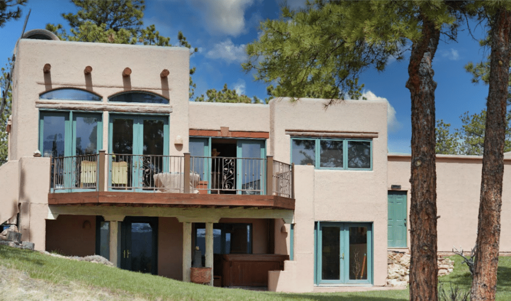 rear and deck view of the high country hacienda