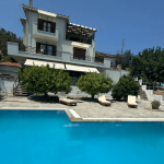 View from the pool of the Greek Aegean Sea Villa