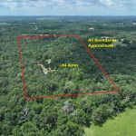 Aerial vier of premier hunting property in Texas.