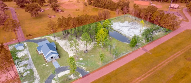 Aerial view of the Church Converted to Modern Farmhouse Aerial view of the Church Converted to Modern Farmhouse